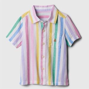 GAP Multicolor Striped Button Down Shirt
